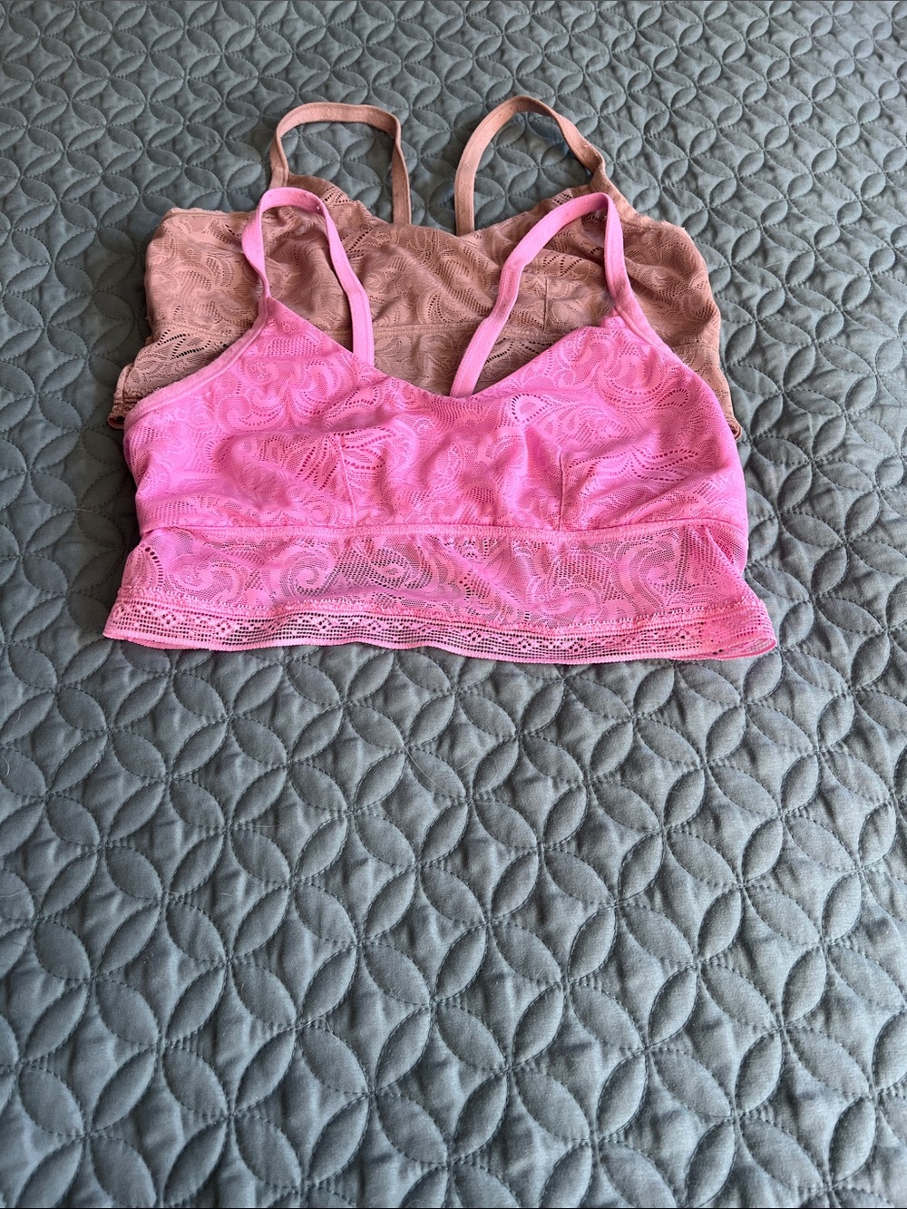 Maidenform Lace Bralettes in Pink and Nude